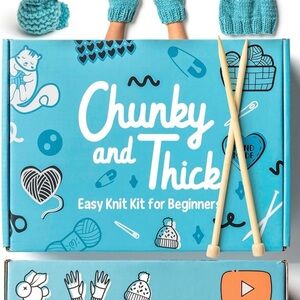 Chunky and Thick Easy Knit Kit for Beginners